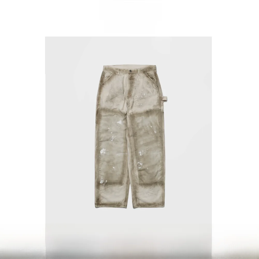 

Повседневные длинные брюки свободного покроя с двойной нашивкой на колено, прочный низкочастотный дизайн, повседневная одежда, летняя мода, мужские большие размеры