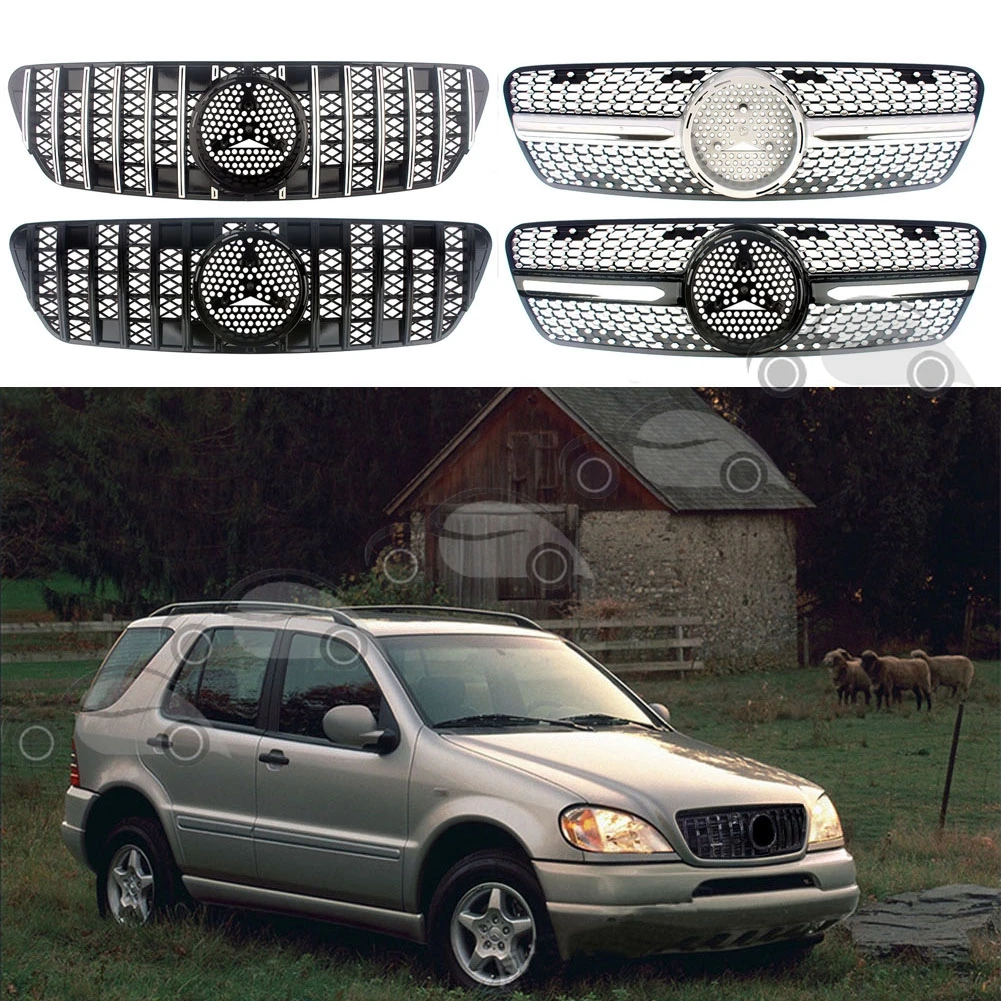 

Front Racing Facelift Grilles Upper Grill Fit For Mercedes Benz W163 ML-Class 1998 1999 2000 2001 2002 2003 2004