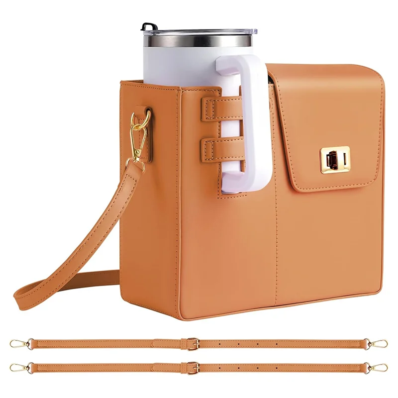 

AT33 Crossbody Water Cup Storage Bag Adjustable Water Cup Holder Bag Travel Essential