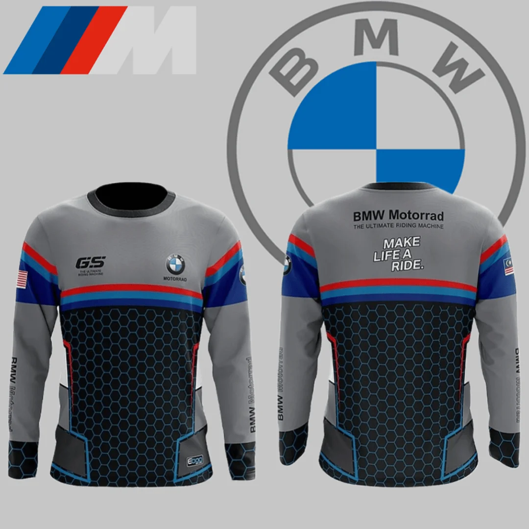 

Новинка 2024 года, мужская быстросохнущая классическая футболка BMW с длинными рукавами, роскошная автомобильная спортивная брендовая футболка, удобный повседневный топ для внедорожного мотоцикла