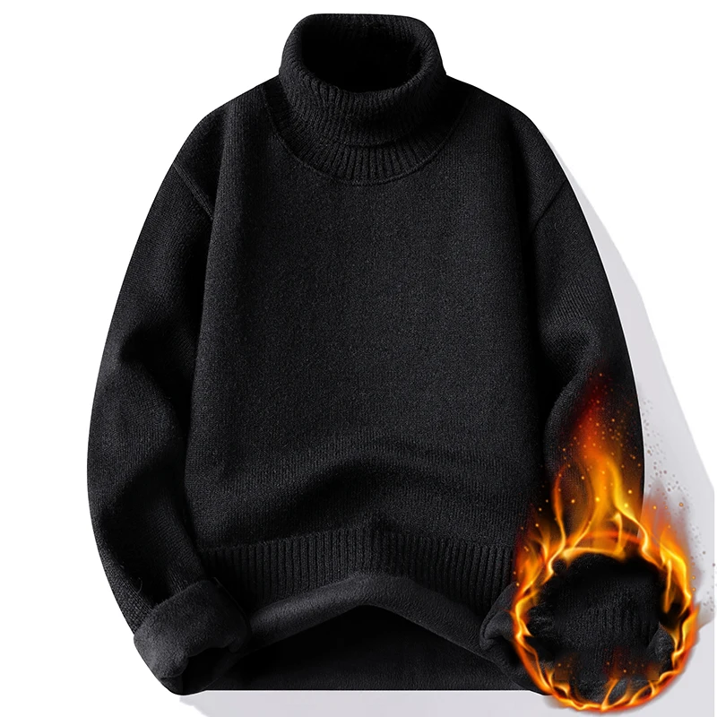 Men's Warm Knitted Sweater Men Clothing Sweater Male Streetwear Pullovers Casual Thick Fashion Clothing Spring Autumn Winter