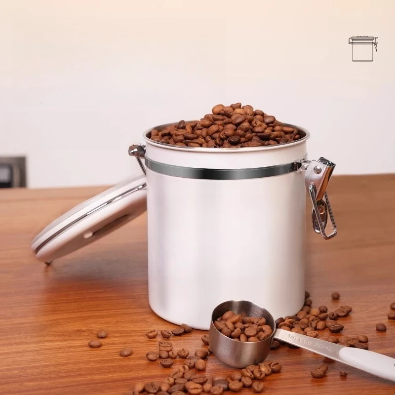 

Coffee bean storage tank Sealed tank One-way exhaust coffee powder storage tank