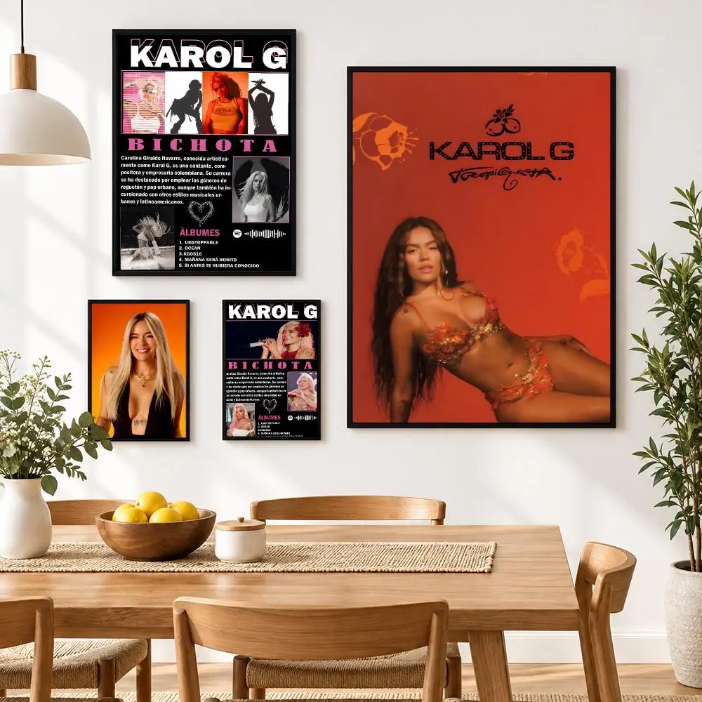 Singer Karol G manana sera bonito Poster Waterproof HD Modern Peel And Stick Wall Decor Living Room Dorm Garage