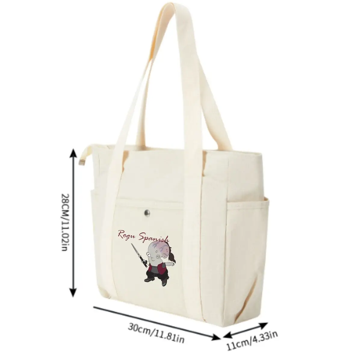 Rogu Spanish Humor Character Art Classic Multi-Pocket Shoulder Bag Timeless Daily Carry Tote