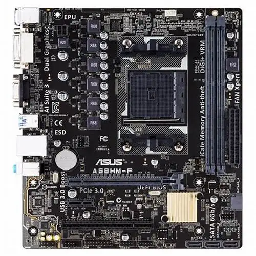 Socket FM2+ Motherboard ASUS A68HM-F AMD A68H 2×DDR3 32GB USB3.0 Micro ATX Support AMD A10-6790B A6-7400K cpu