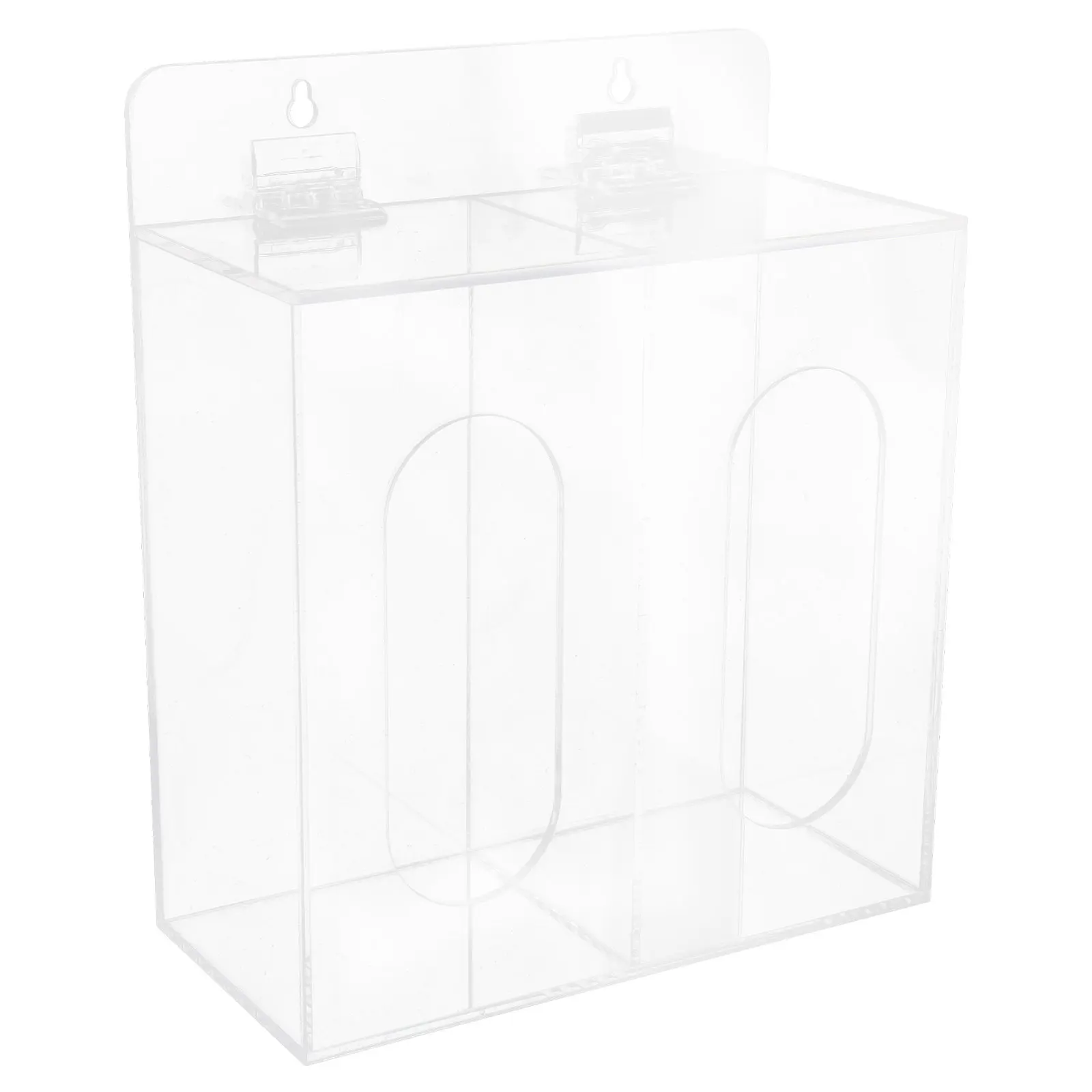 Face Mask Dispenser Acrylic Mask Storage Box Clear Portable Lightweight High Capacity Large Opening Simple Elegant Design Long