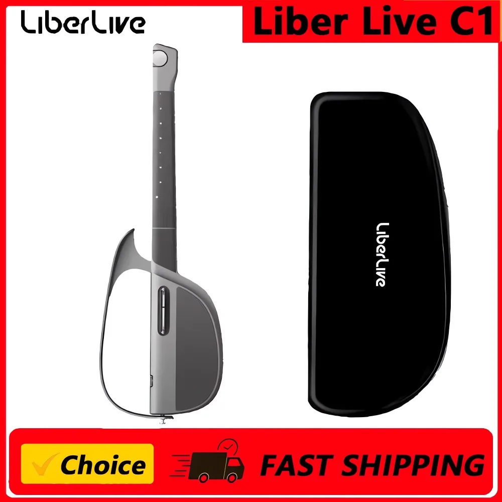 LiberLive C1 Stringless Smart Guitar, Foldable Travel Accompaniment Guitar, Chord Builder, App Interactive Chord Chart