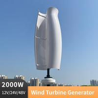 Wind Turbine 1000W 1500W 2000W Vertical Axies Wind Generator Small Windmill Free Energy With MPPT Charge Controller Homeuse