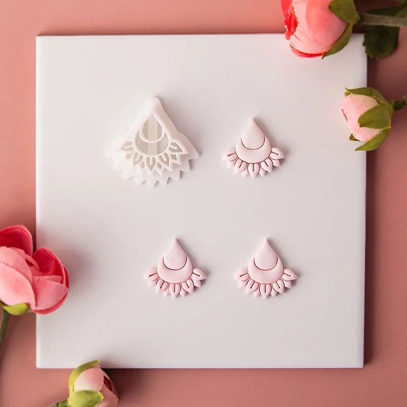 Niche Vintage Polymer Clay Earring Cutters Ethnic Style Jewelry Pendant Shaping Molds Handmade Craft Tools Ideal for DIY Art