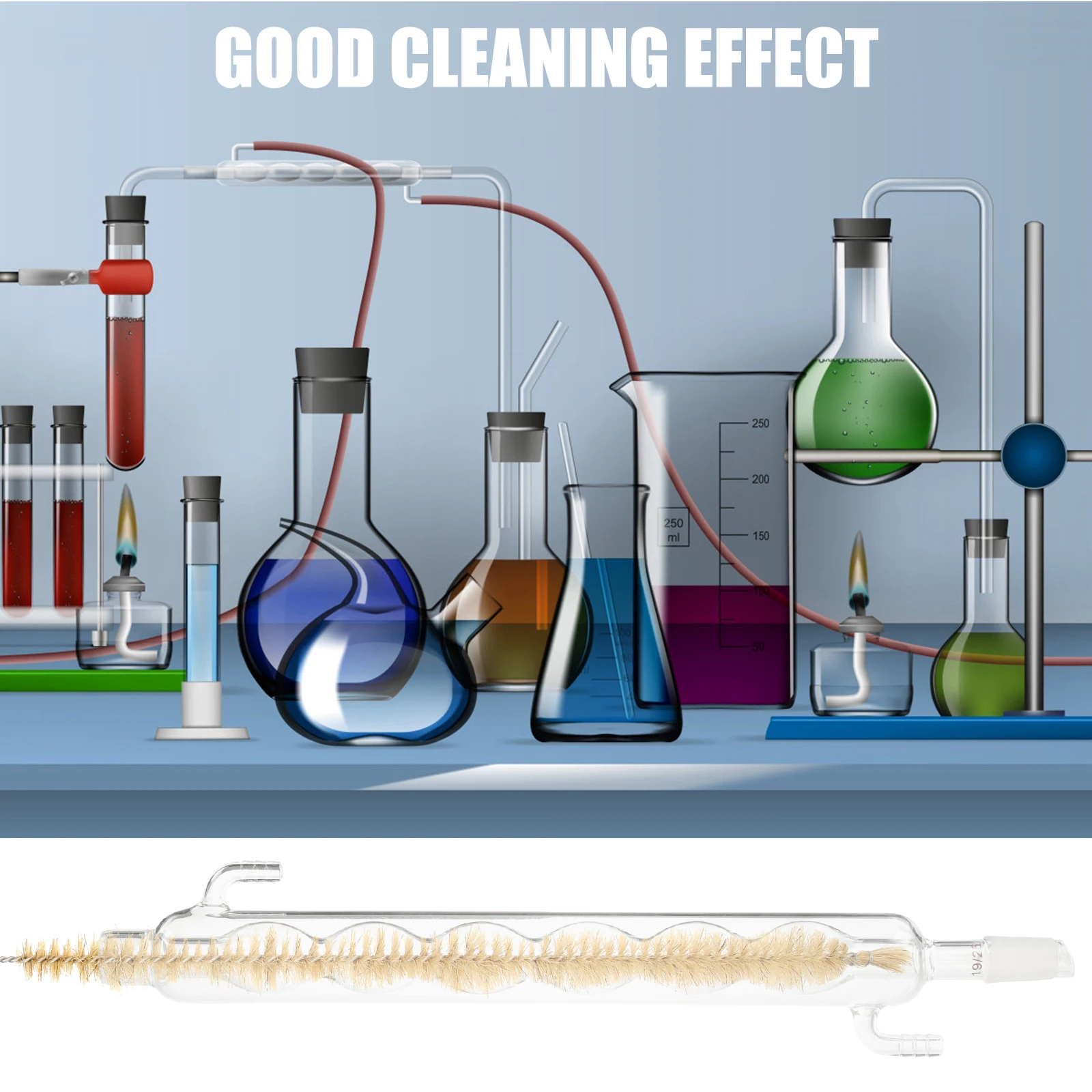 

2pcs Laboratory Cleaning Brush For Condenser Long Tube Durable Portable Science Lab Equipment Tools Experiment Cleaner Tool