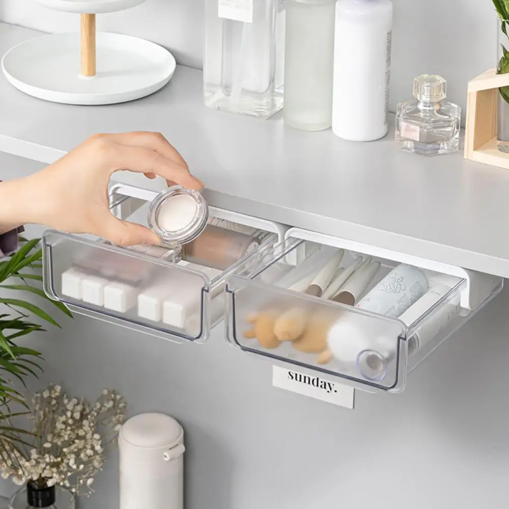 Drawer Organizer Slide Buckle Design Easy Access Convenient Secure Storage Invisible Small Drawer Storage Boxes