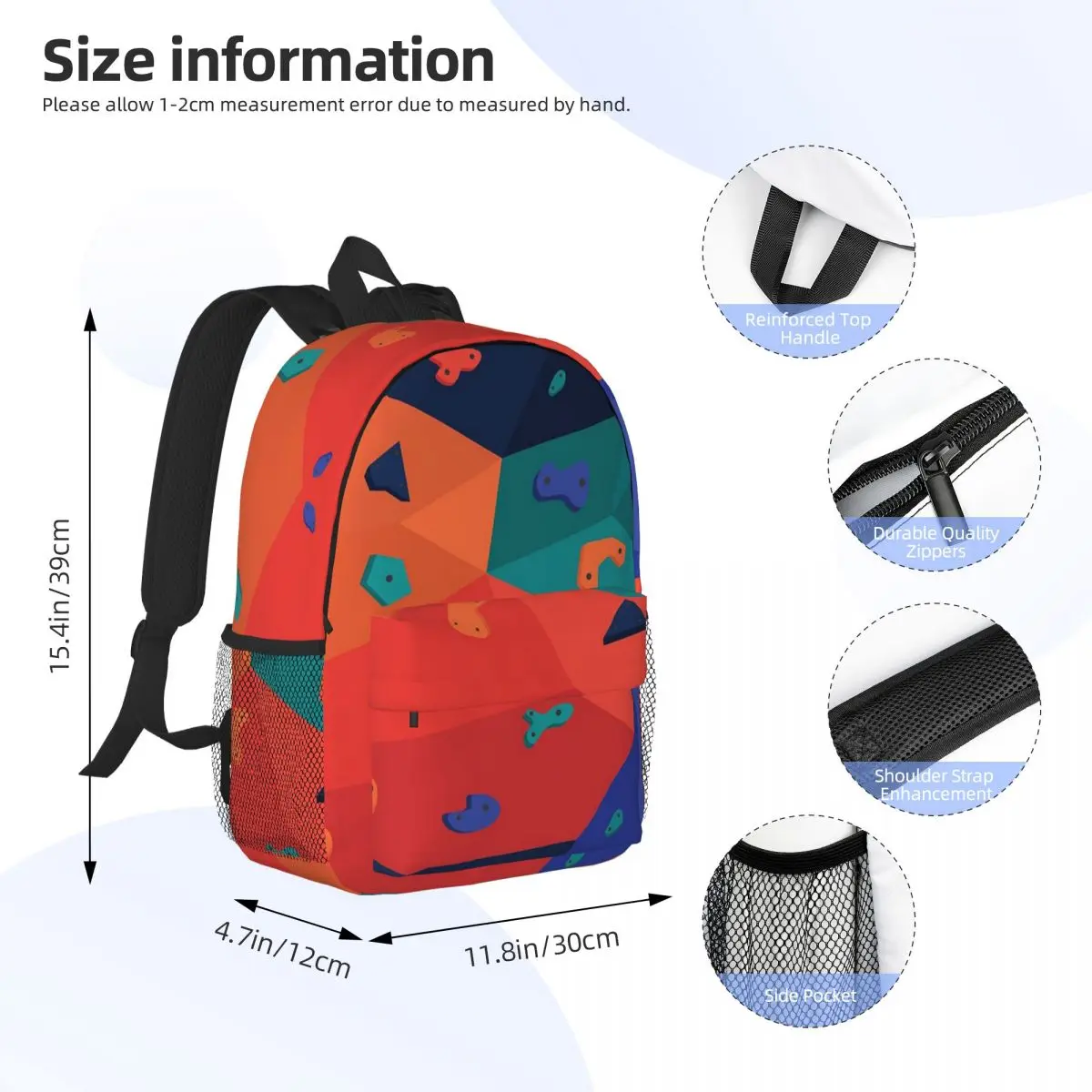 Boulder Wall Backpacks Teenager Bookbag Cartoon Students School Bags Travel Rucksack Shoulder Bag Large Capacity