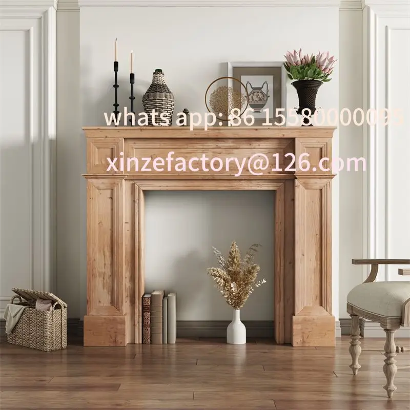 

Customizable fireplace decorative cabinet finished retro and old