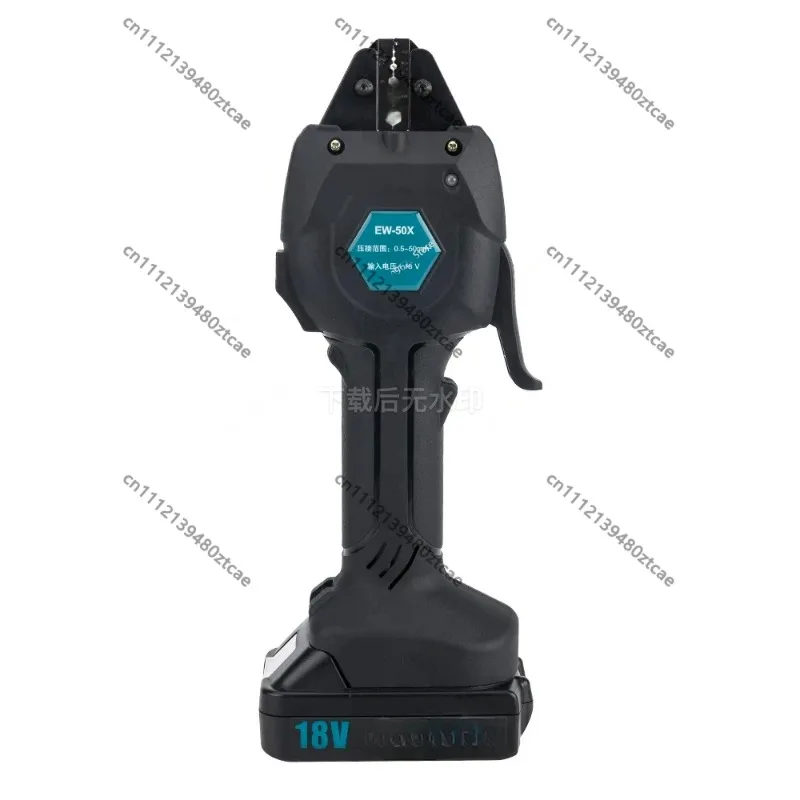 EW-50X Rechargeable Electric Crimping Pliers, Solar Photovoltaic Cold Crimp Tool, Pre-insulated Tubular Bare Terminal Clamp