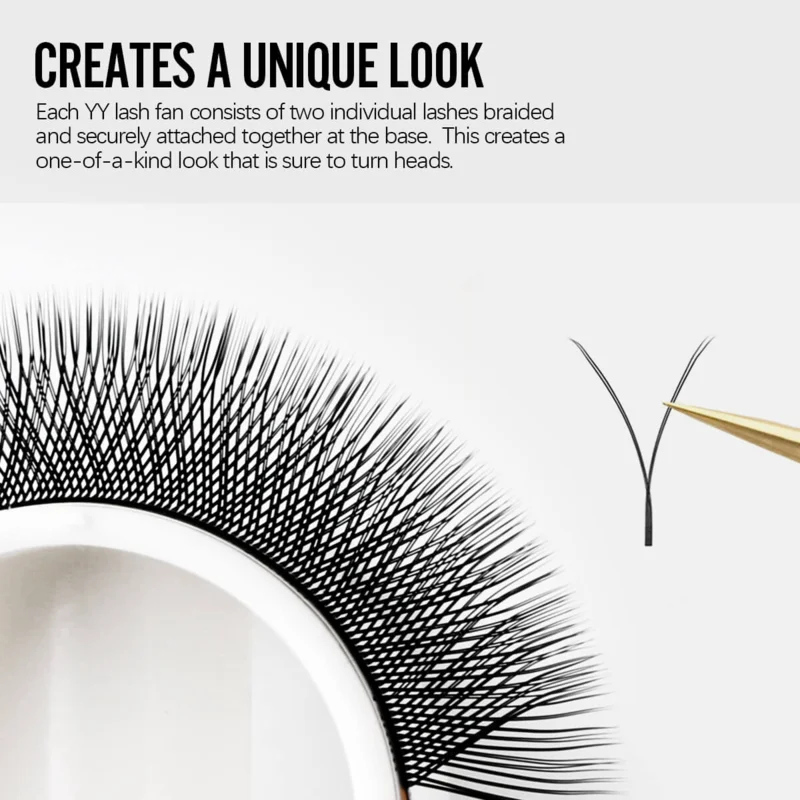 SENSE LASHES YY Shape Hand Woven Premium Mink Soft Light Natural Eyelashes Extension Makeup Mesh Net Cross False Eyelash