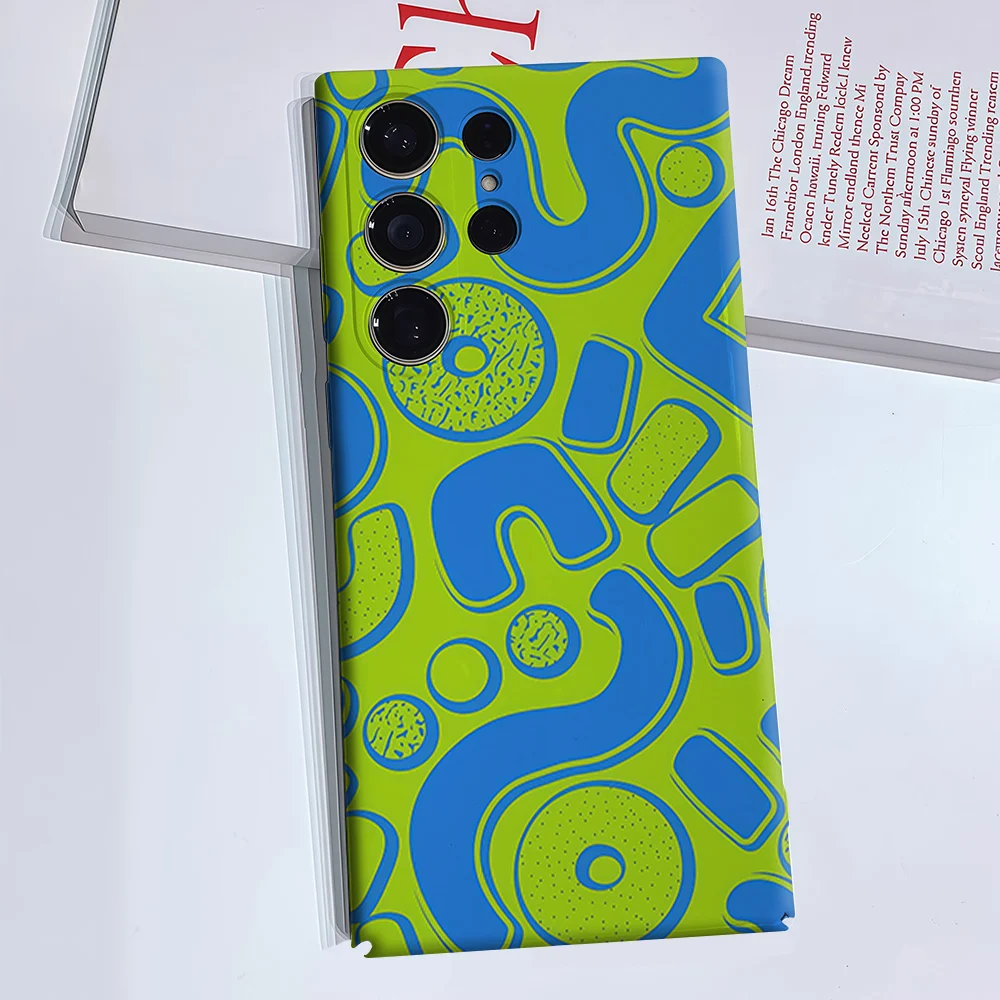 Bubble Shapes Phone Case for Samsung Galaxy S26 S25 S24 S23 Ultra Plus Luxury Double-layer anti-fall Back Cover