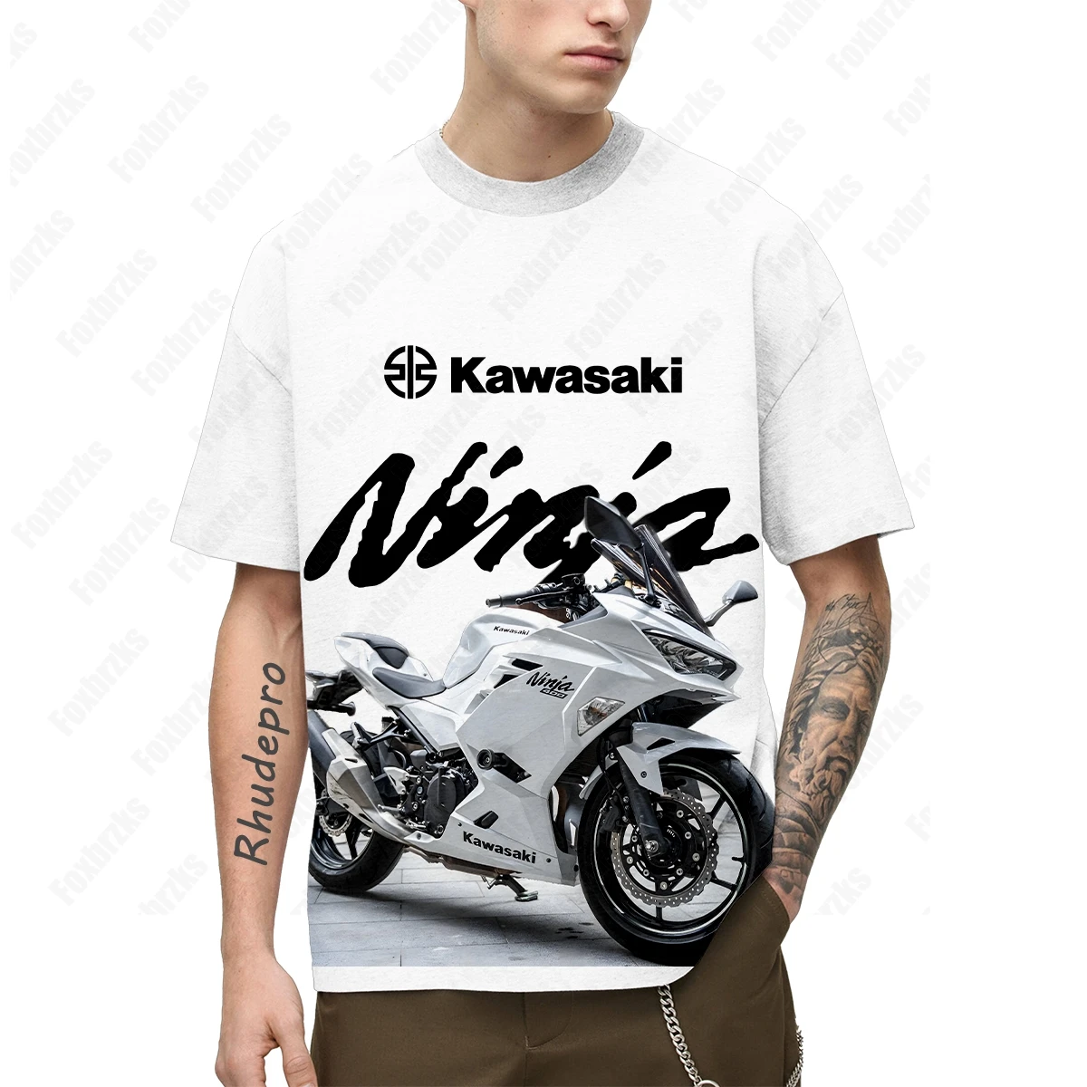 New Summer All-match Kawasakis Ninja Motorcycle T-shirt Outdoor Cycling Short-sleeved Men's And Women's Short Shirt Tops