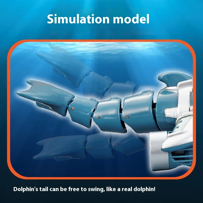 2.4G Remote Control Dolphin with Rotate Ball Double Propeller RC Animal Simulation Dolphin Toy Radio Controlled Boat Ship Gifts