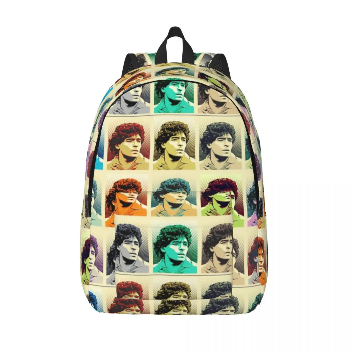 Argentina Football Legend El Pibe Obey Warhol Backpack for Preschool Kindergarten School Student Diego 10 Bookbag Daypack