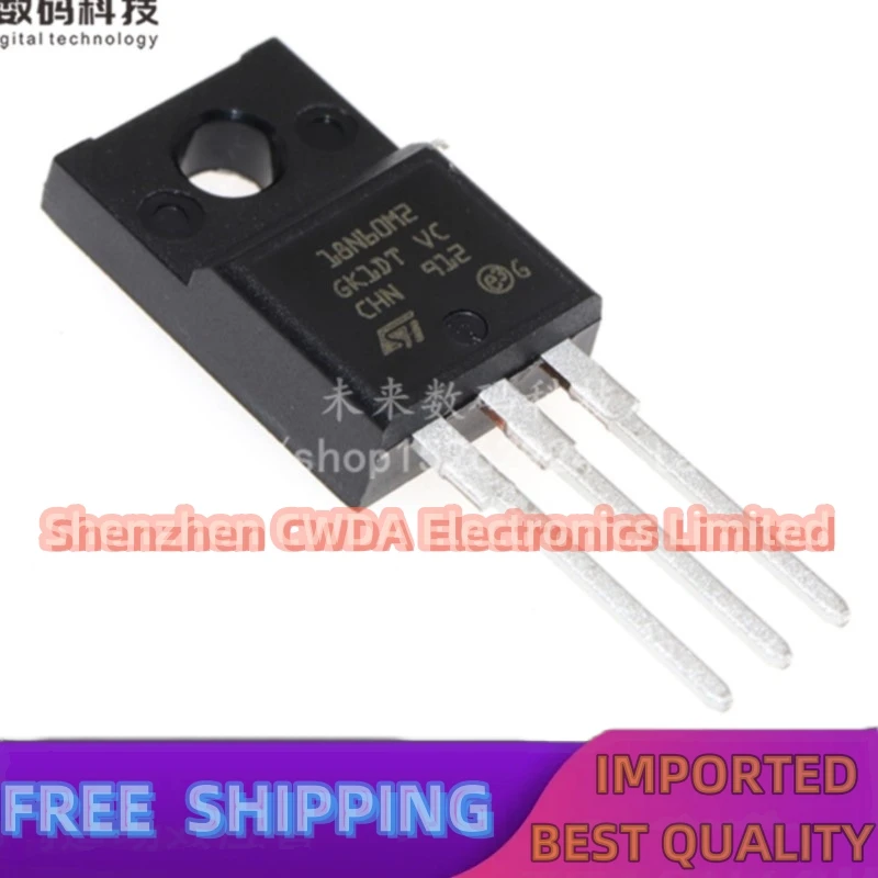 10PCS-20PCS STF18N60M2 18N60M2 MOS 18A 600V TO-220F In Stock Can Be Purchased