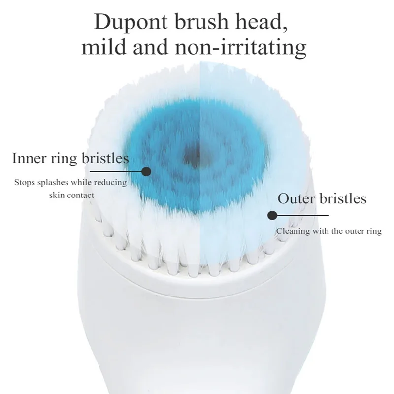 실리콘 전기 초음파 페이셜 클리너 여드름 모공 블랙 헤드 딥 클렌징 브러시 뷰티 스킨 케어 도구