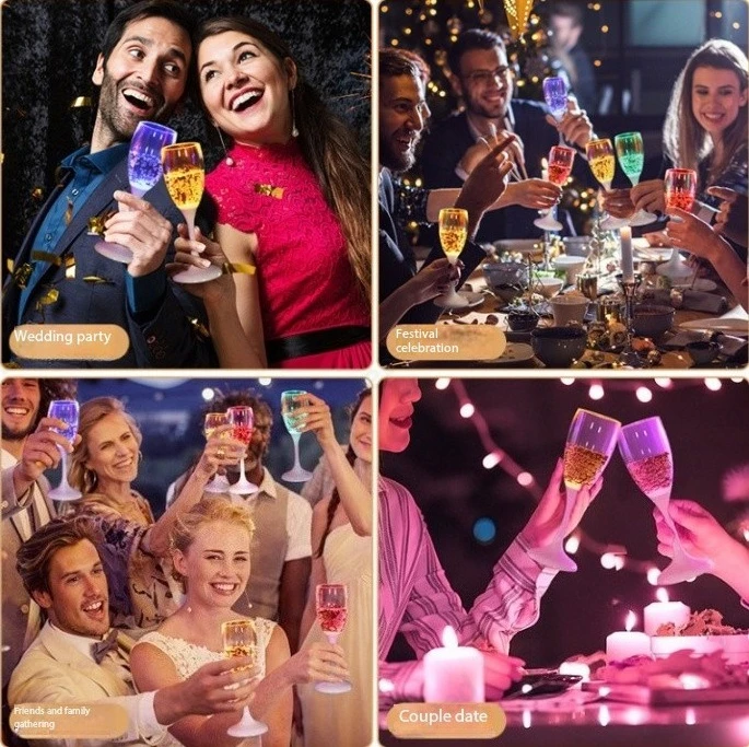 Creative New LED Novelty Luminous Glass Wedding Banquet Holiday Party Luminous Glass