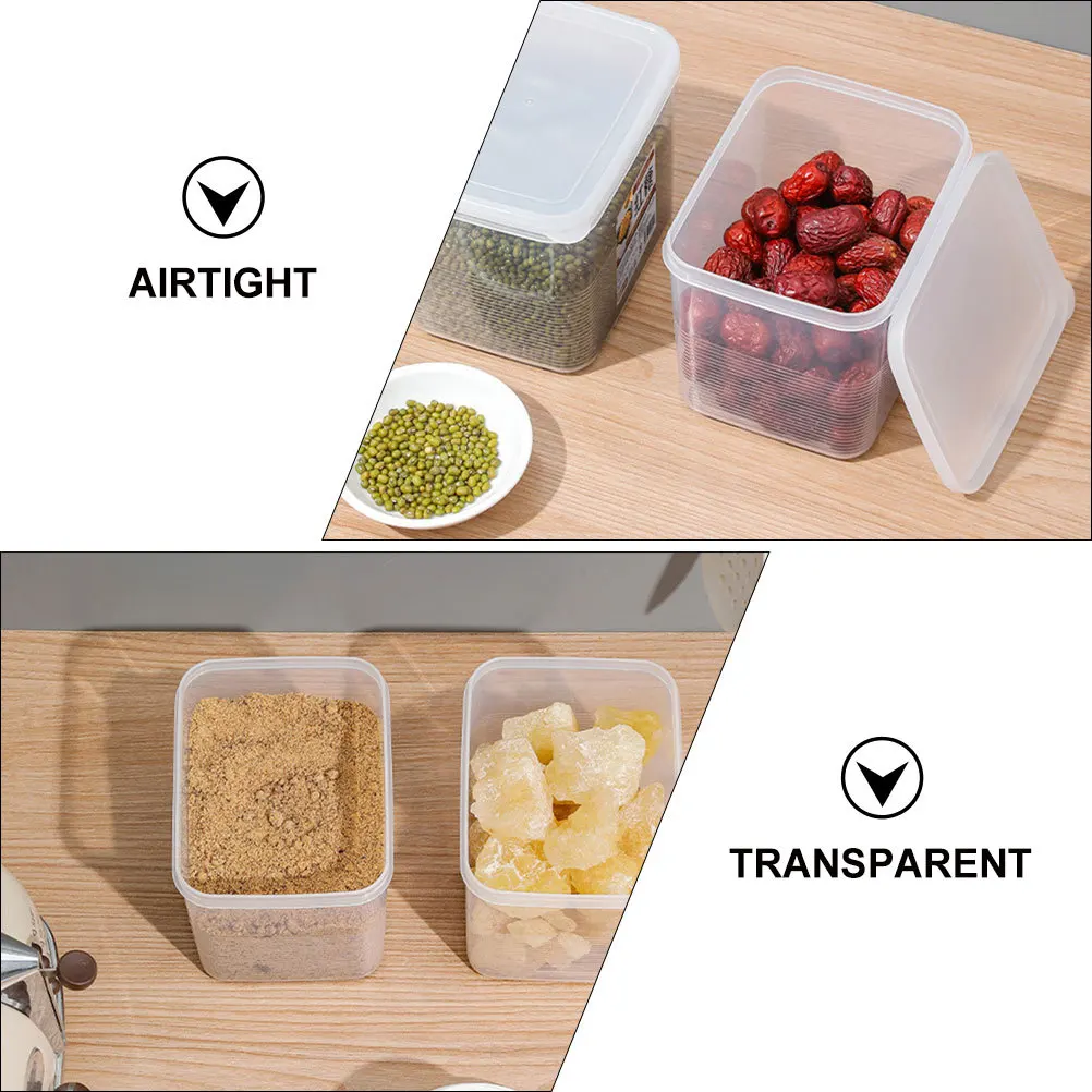 

1 set 1 Set Large Airtight Sugar Container Pp Material Storage Jar For Flour Cereal Beans Coffee Baking Soda Kitchen