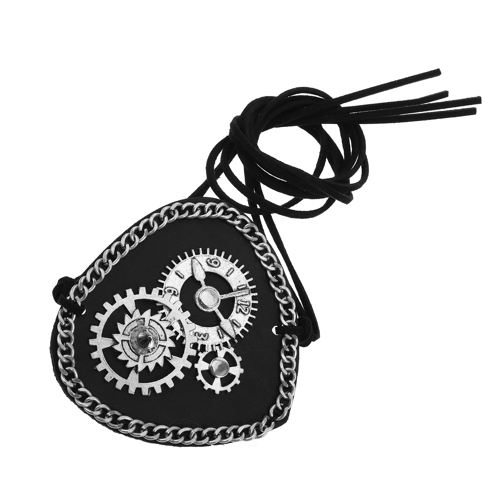 

Steampunk Rivets Eye Patch Masquerade Vintage Blindfold Cosplay Costume Accessory Amblyopia Skin Care Decoration Black