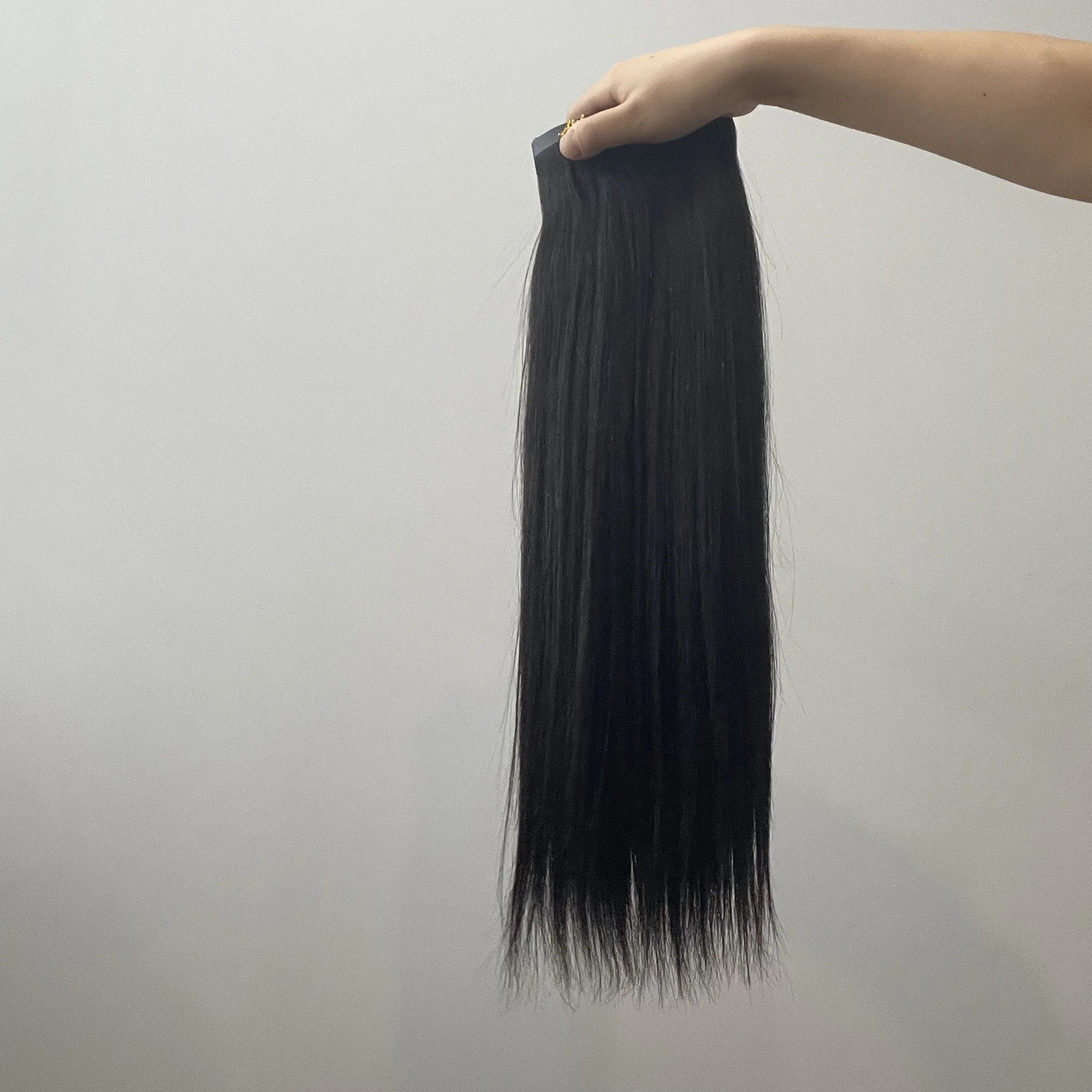 Wholesale Raw Indian Clips In Best Quality Human Hair Vendor Easy To Wear Pu Seamless Clip In Hair Extensions Natural Color