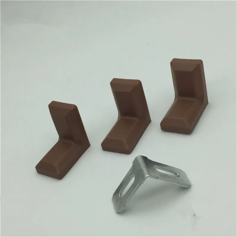 20pc/pack furniture fitting mini Corner Bracket 90 degree angle code L-shaped Repair fastener with dust cover Hardware connector