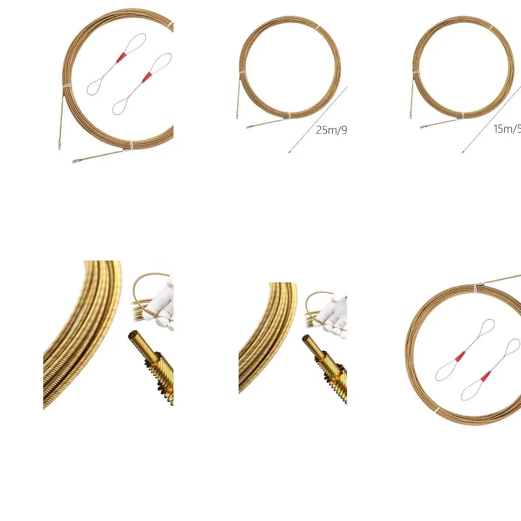 Electrical Spring Wire Threader Wire Threading Device Tool Fish Tape Fastener Cable Wire Puller Tool for Cable