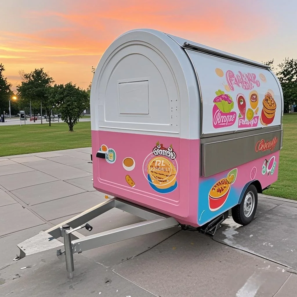 

Affordable Europe Standard Food Trailer Coffee Concession Bar Pizza BBQ Food Cart Stainless steel customization