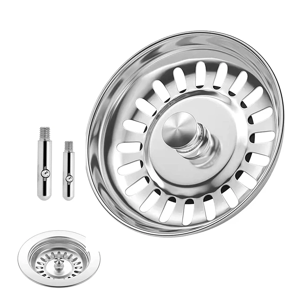 82mm Bath Tubs Bathroom Sinks Sink Strainer Sink Plug Basin Drain Filter Replacement Stainless Steel Universal