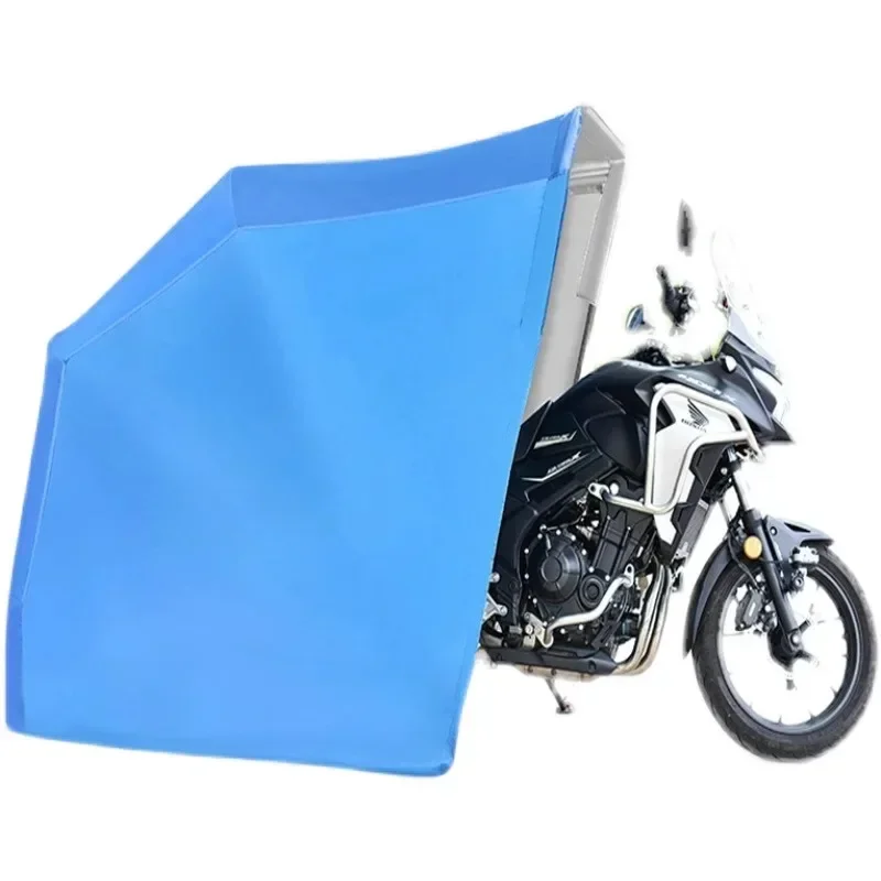 Motorcycle hood Semi-automatic Full automatic sunscreen Folding silver coated outdoor carport Motorcycle shed