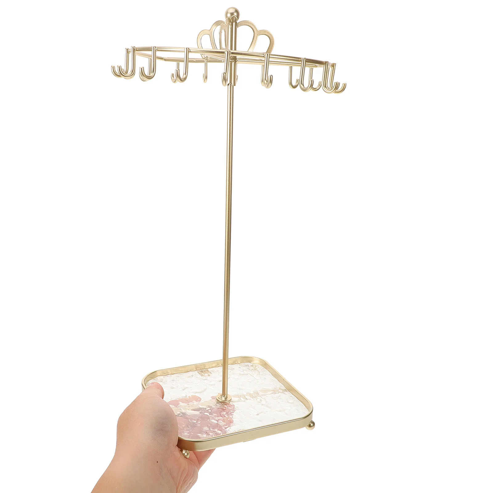 

Jewelry Stand Acrylic Base Rotatable Display Organizer Necklace Holder Bracelet Holder Earring Rack Jewelry Stand