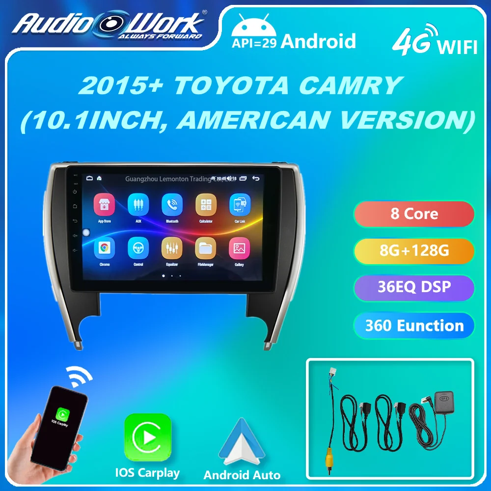 

Android Car Media System 10 Inch Auto Electronics with DSP Auto Carplay for Toyota Camry 2015 2016 2017 4+64GB Car GPS Navigator