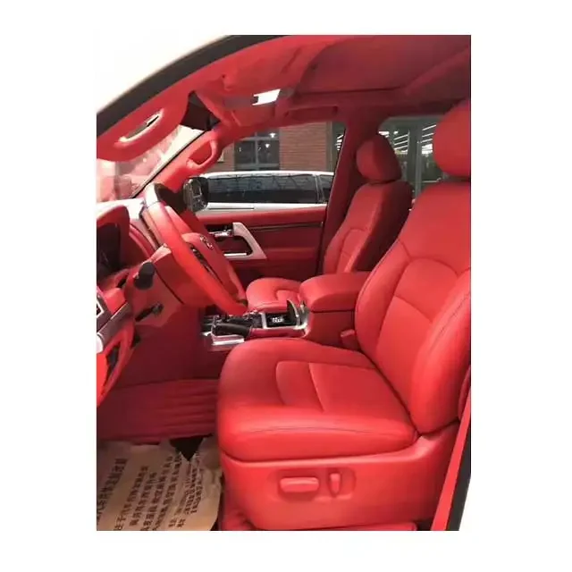 

Precision fit luxurious high-grade red custom fit leather car seat covers for Toyota Land cruiser LC200 LC150 gxr/vx