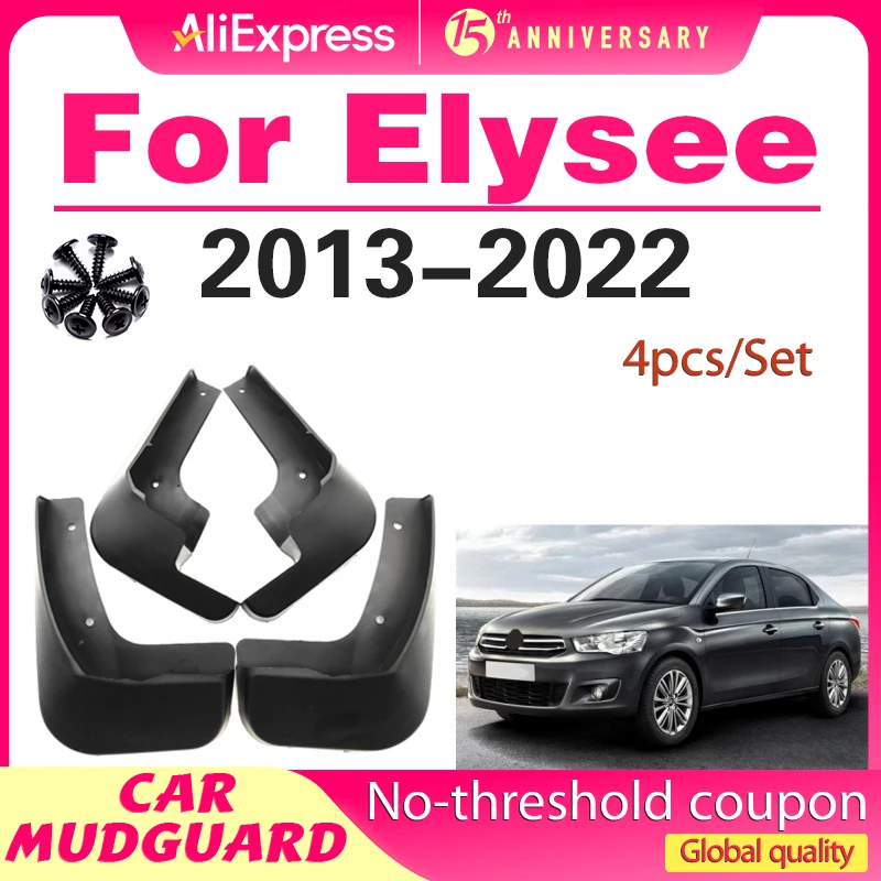 

Mudguards for Citroen Elysee C-Elysee 2013~2022 Accessories 2014 2015 2016 2017 2018 2019 2020 2021 Mudflap Splash Guards Fender