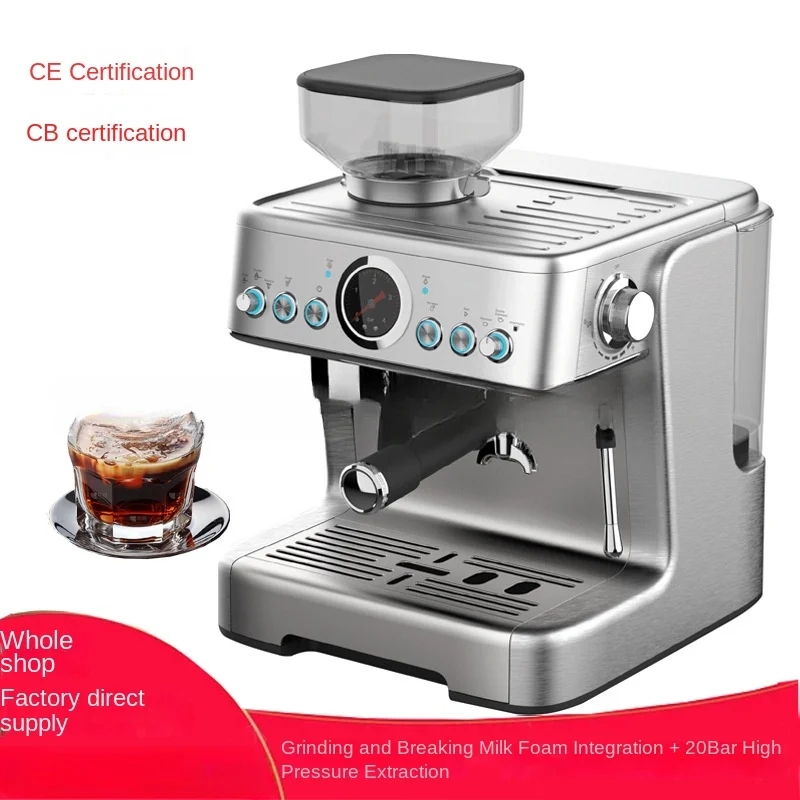 1750W espresso machine home office automatic high pressure extraction espresso machine grinding integrated