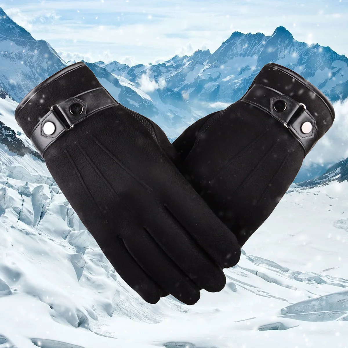 

Classic Winter Gloves Outdoor Sports Cycling Running Motorcycle Riding Mittens Non-slip Touch Screen Warm Full Finger Glove