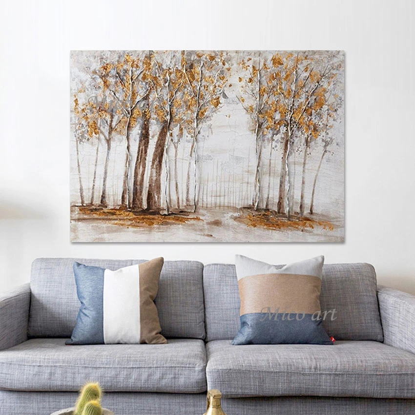 

Abstract Tree Pictures Unframed Forest Landscape Hand Drawing Latest Arrival Modern Wall Painting Art Acrylic Painting On Canvas