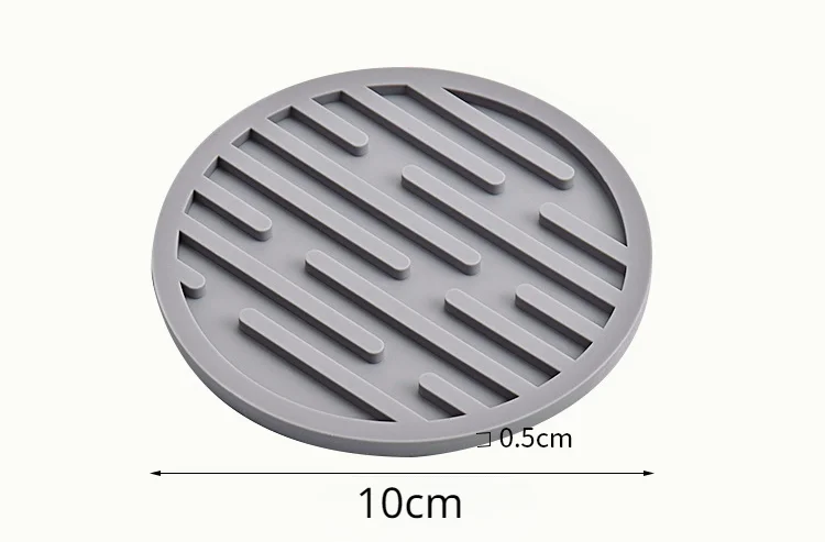 STLIAN Sottobicchieri in silicone con supporto, sottobicchieri per bevande calde o fredde, rinforzati, antiscivolo, con rivestimento antiaderente, vassoio profondo, verde oliva, 6 pezzi