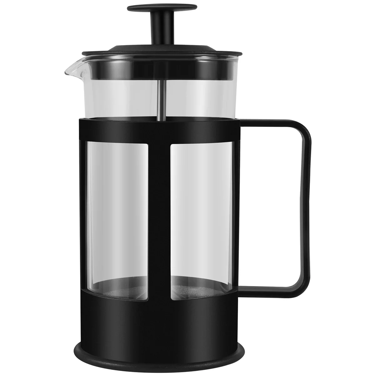 French Press Coffee & Tea Maker 12Oz, Thickened Borosilicate Glass Coffee Press Rust-Free and Dishwasher Safe HOT