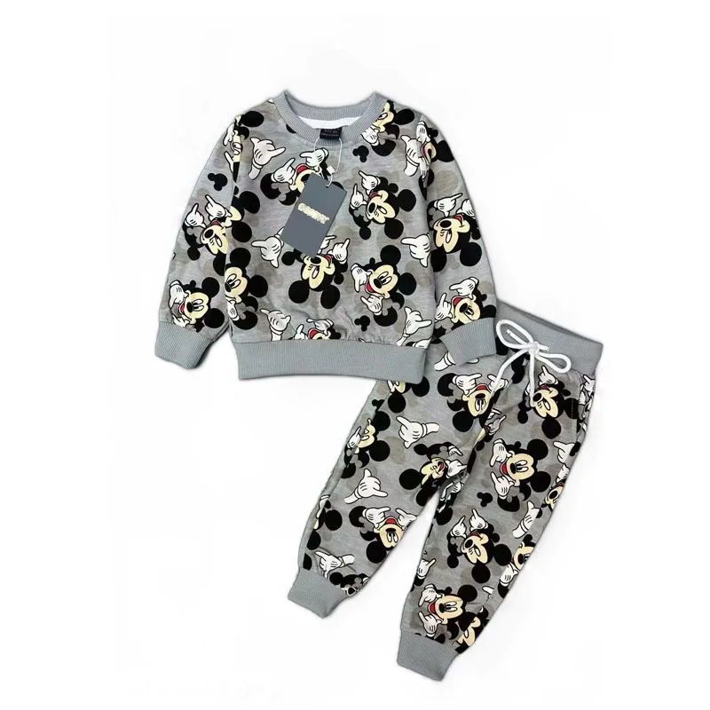 

Autumn Cartoon Mickey Sweatshirt+Trousers Set Boy Long sleeve Print Kids Tracksuits Suits for 0-5year