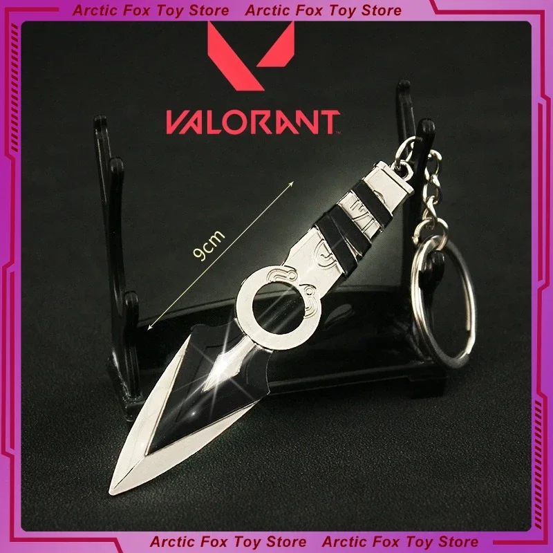 Valorant-llavero de arma JETT Kunai, modelo Reaver de 9cm, juego de Metal, ametralladora periférica, arma de Metal, regalos, juguetes para niños
