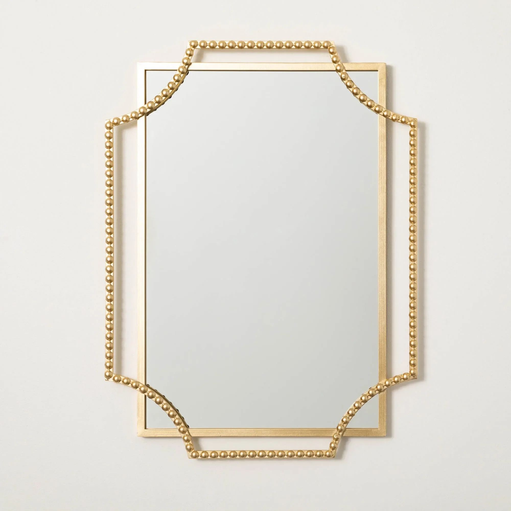 Wholesale Rectangular  Overlapped Design Wall Mirror Stainless Steel Gold Living Room Wall Mirrors Home Decor