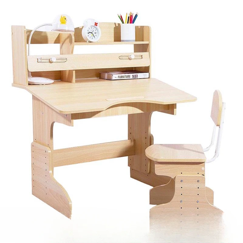 Small C-mouth corrected sitting posture with adjustable height. Kindergarten elementary school children's learning desk and chai