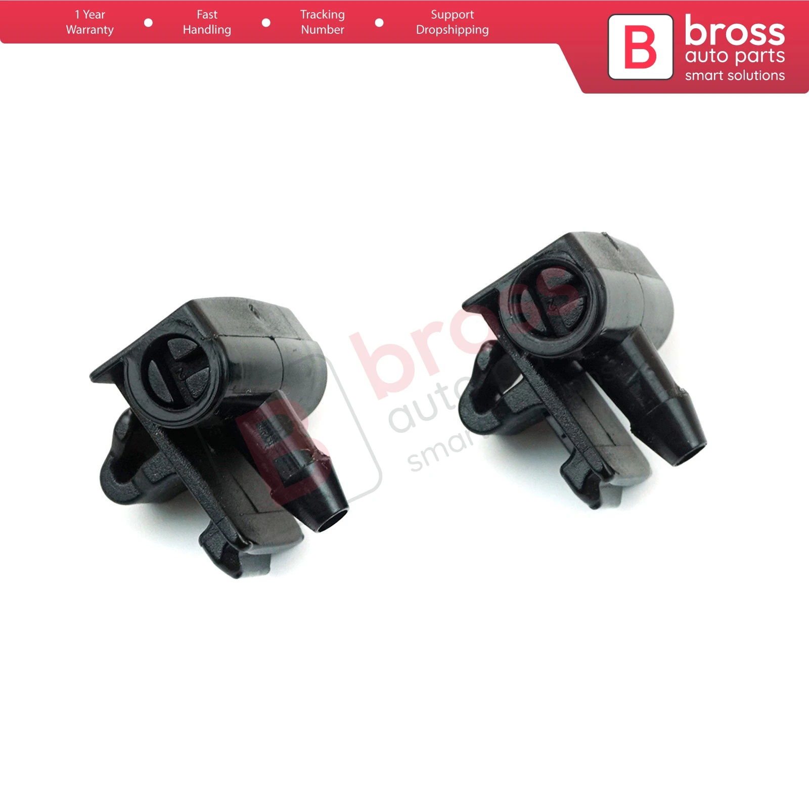 BSP1004 2 Pieces Front Windscreen Water Washer Spray Nozzles 289306782R for Renault Clio 4 Kangoo 4 Master 3 Movano NV400