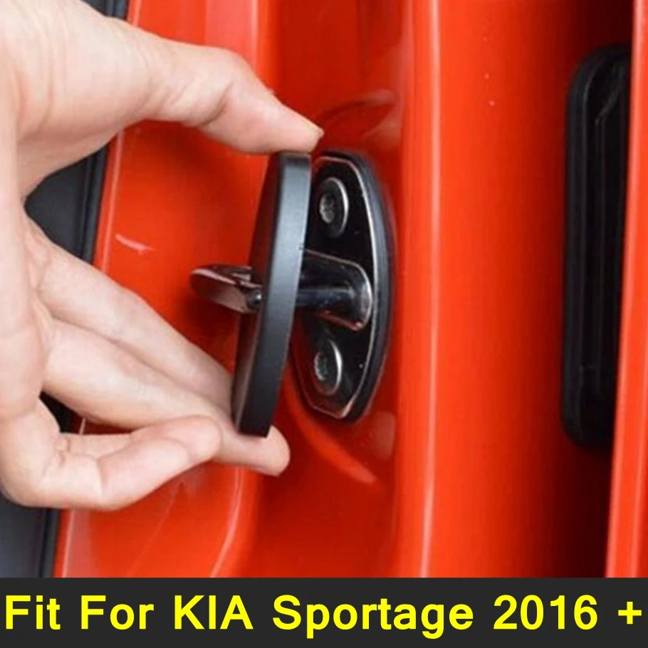 

Car Styling Inner Door Lock Protector Buckle Cover Trim 4 Piece Fit For KIA Sportage 2016 - 2020 Black Modification Accessories