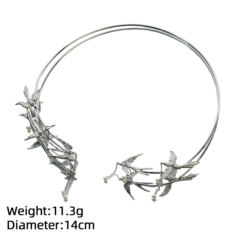 Genuine Freshwater Pearl Flying Bird Jewelry Set for Women Daily Party Gift Statement Pearl Necklace Earring Fashion Jewelry view 6